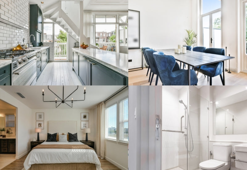 Room by room home cleaning guide - living room, bedroom, kitchen, bathroom and hallway