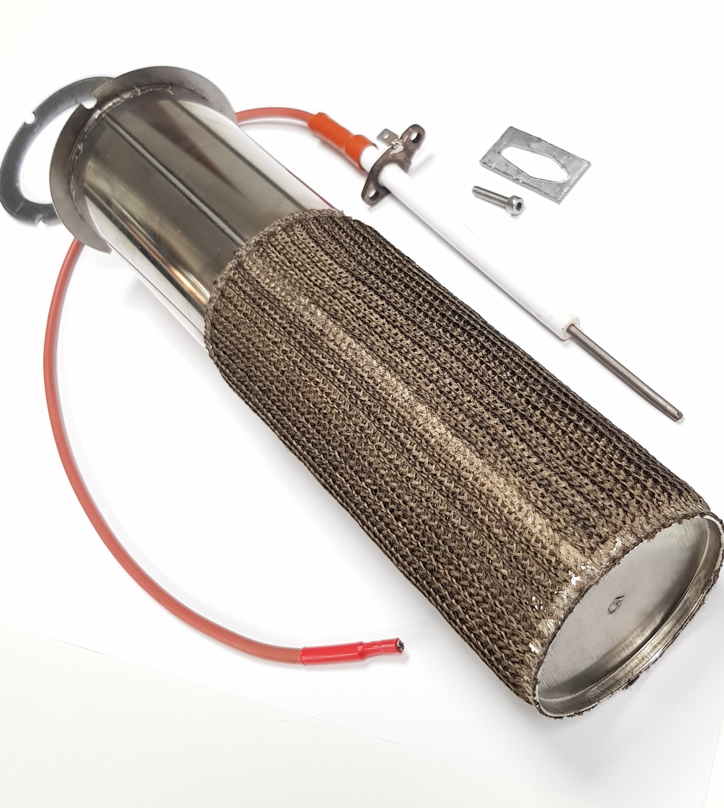 V-TUF forced draft burner electrode 130.3502 close-up showing tip and connection