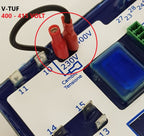 V-TUF 2000113TS PCB control board side view showing sealed 415V enclosure and connectors