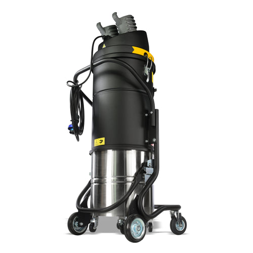 V-TUF ATX4500I-240 ATEX vacuum side view showing detachable bin and filter cleaning system