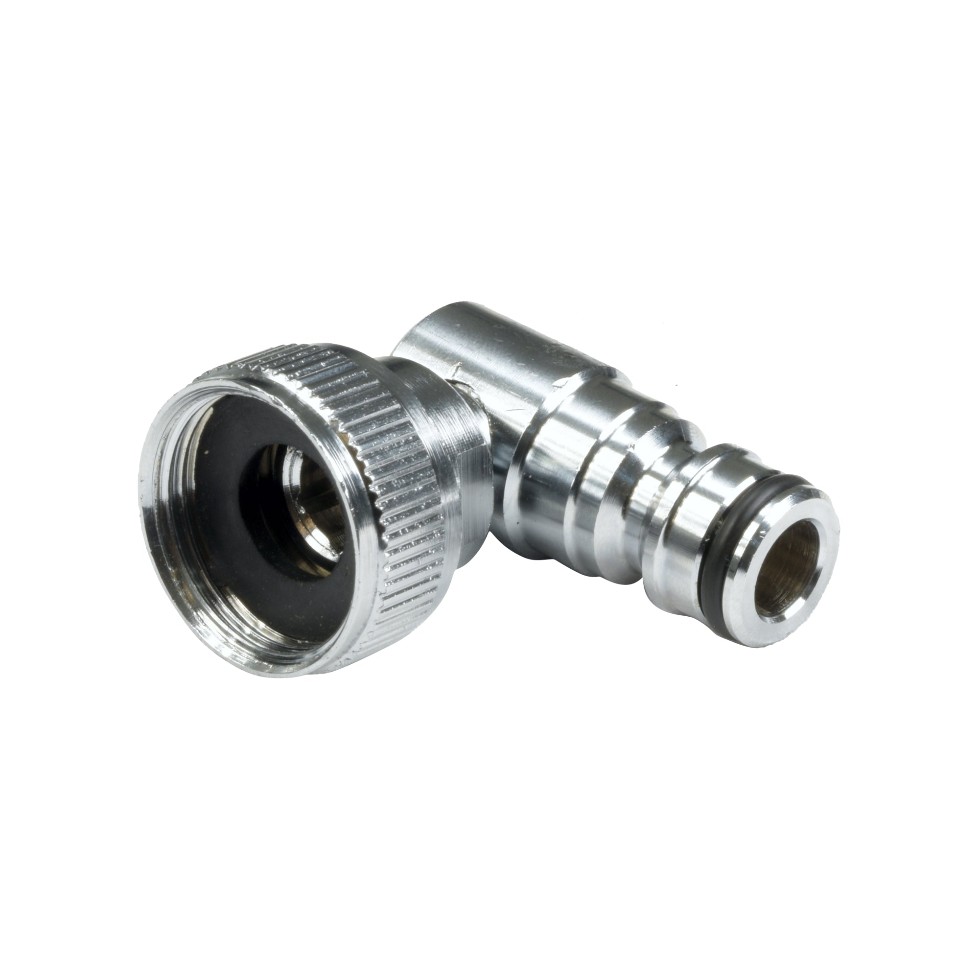V-TUF professional KCQ plug 90 degree swivel 3/4F chrome plated B1.03490S for hose connections