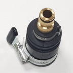 V-TUF B1.0UNI KCQ universal tap plug side view showing smooth barb and KCQ male body