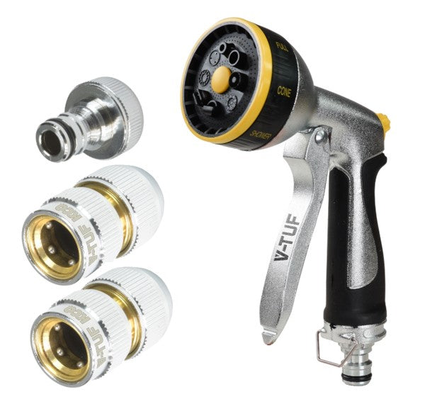 V-TUF professional KCQ 4-piece hose connector and spray gun set B1.212-KIT2 for 12.5mm hose