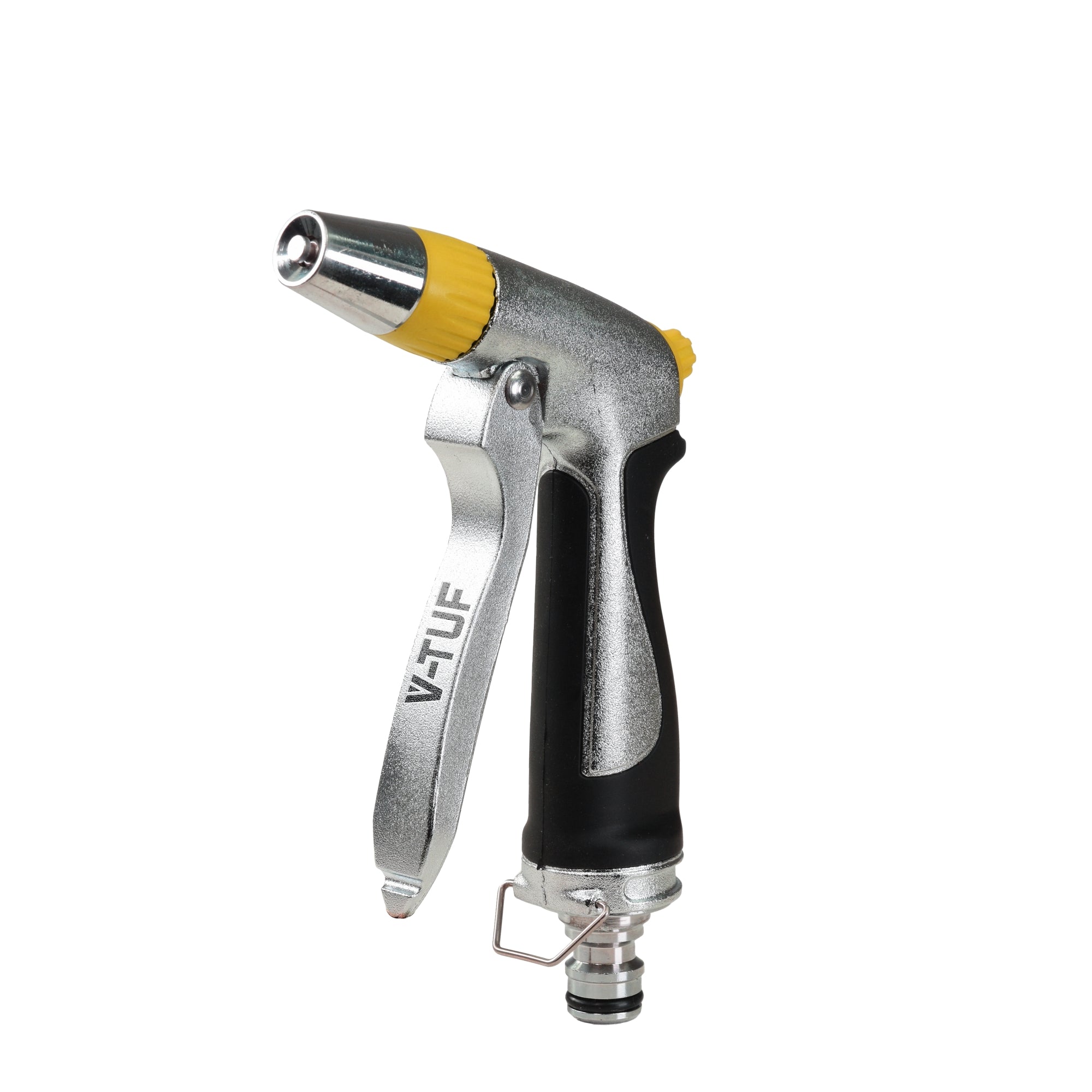 V-TUF KCQ tufSPRAY adjustable jet gun B1.444 with rubber grip and chrome brass KCQ inlet