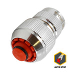 V-TUF professional KCQ coupler 3/4 inch hose auto stop valve B1.234V, front view