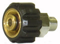 V-TUF M22 female to 1/4 inch male screw coupling B14.1012, compact brass adaptor