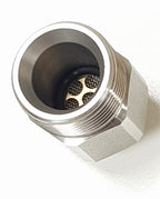V-TUF stainless steel M22F 3/8M high pressure filter B14.1114SSFILT, front view