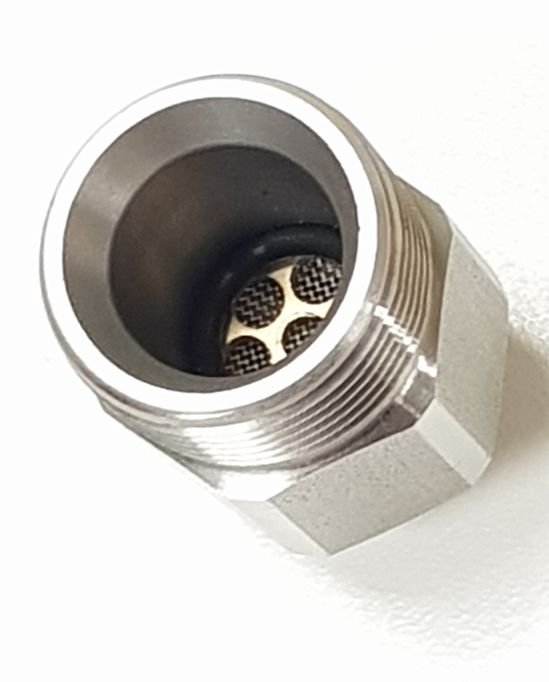 V-TUF stainless steel M22F 3/8M high pressure filter B14.1114SSFILT, front view