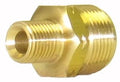 V-TUF M22 male to 1/4 inch male screw coupling B14.1112, short brass adaptor