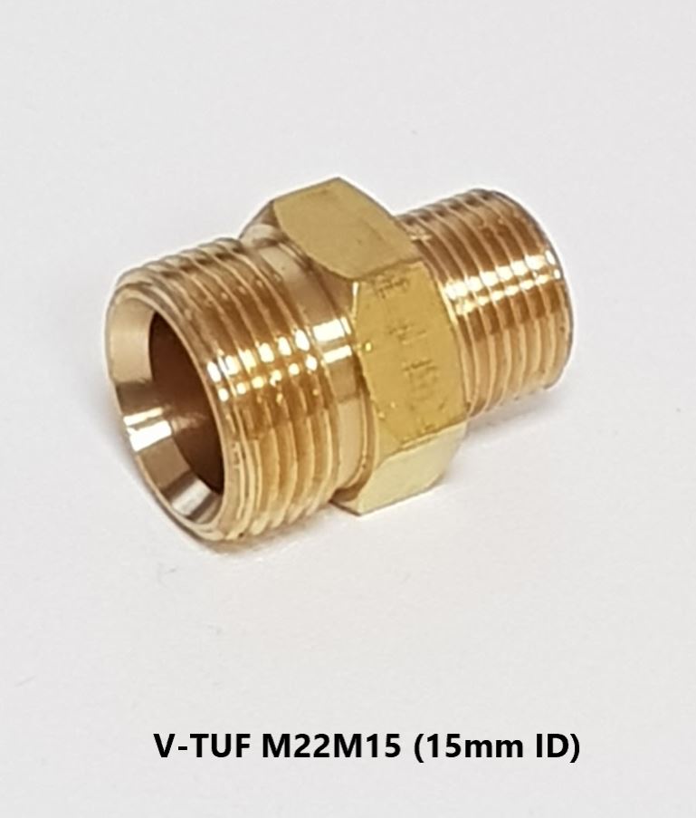 M22M15 3/8M SCREW COUPLING - 15mm Spiggot - FITS V3 & V5 RANGE