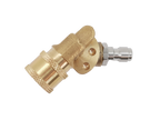 V-TUF B14.5720 swivel SSQ coupling side view showing 120 degree pivot and male plug
