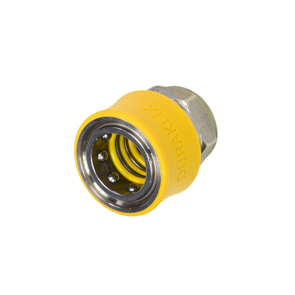 V-TUF TSQ DURAKLIX coupler B14.9100, 3/8 inch female, chrome brass heavy duty push-fit body