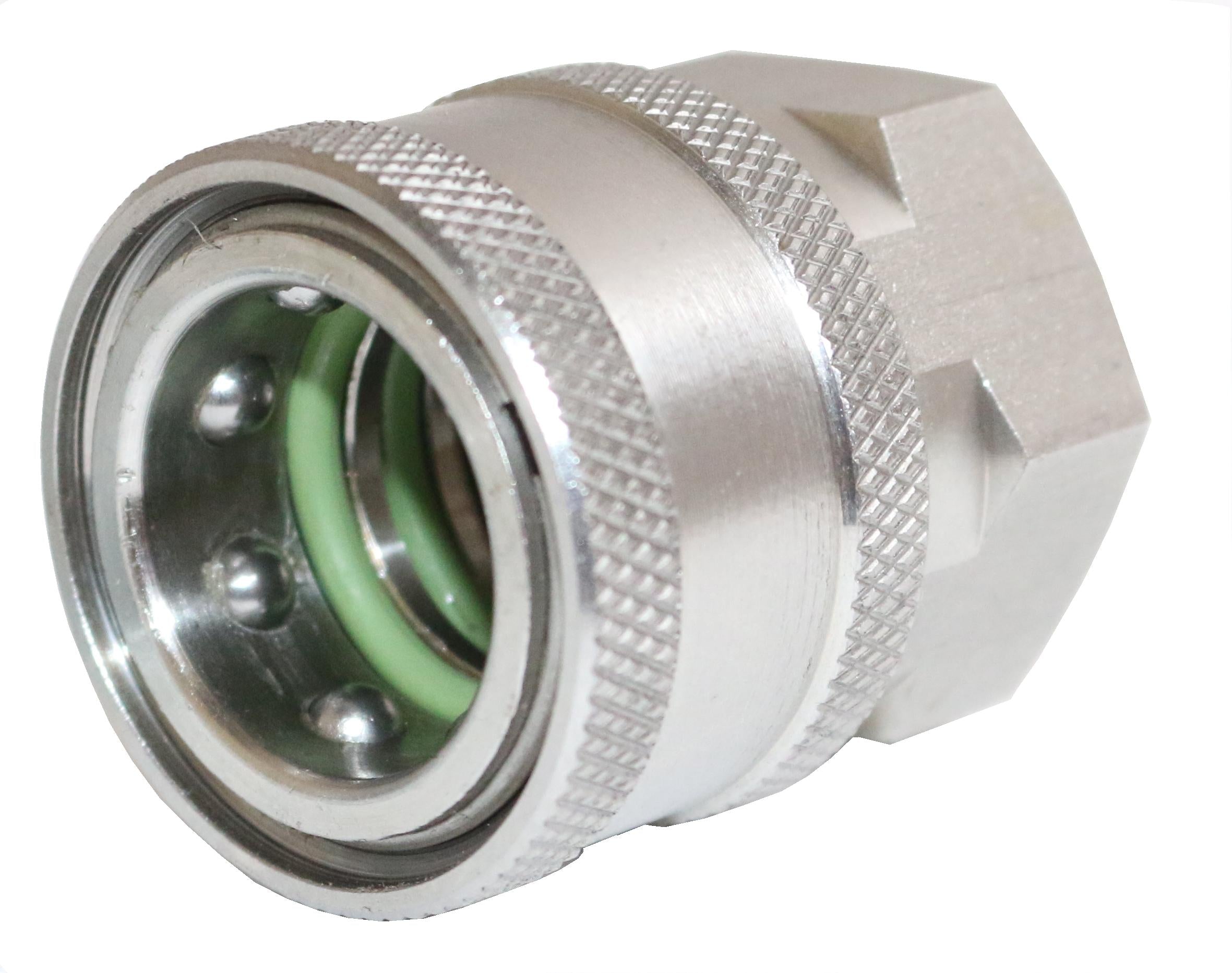 V-TUF TSQ stainless steel coupler B14.9119, 3/8 inch female thread, twist-lock coupling