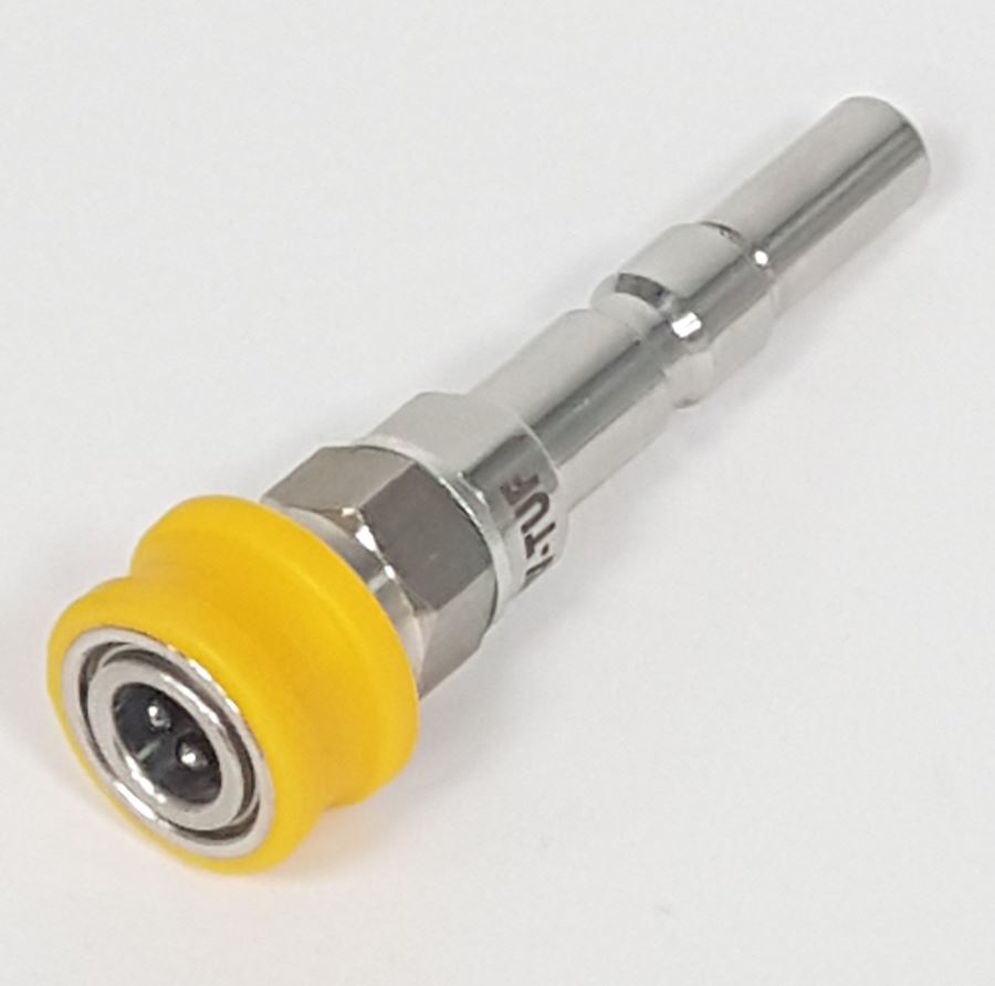 V-TUF B14.9180KTQM SSQ DURAKLIX coupling close-up showing KTQ male plug and quick release