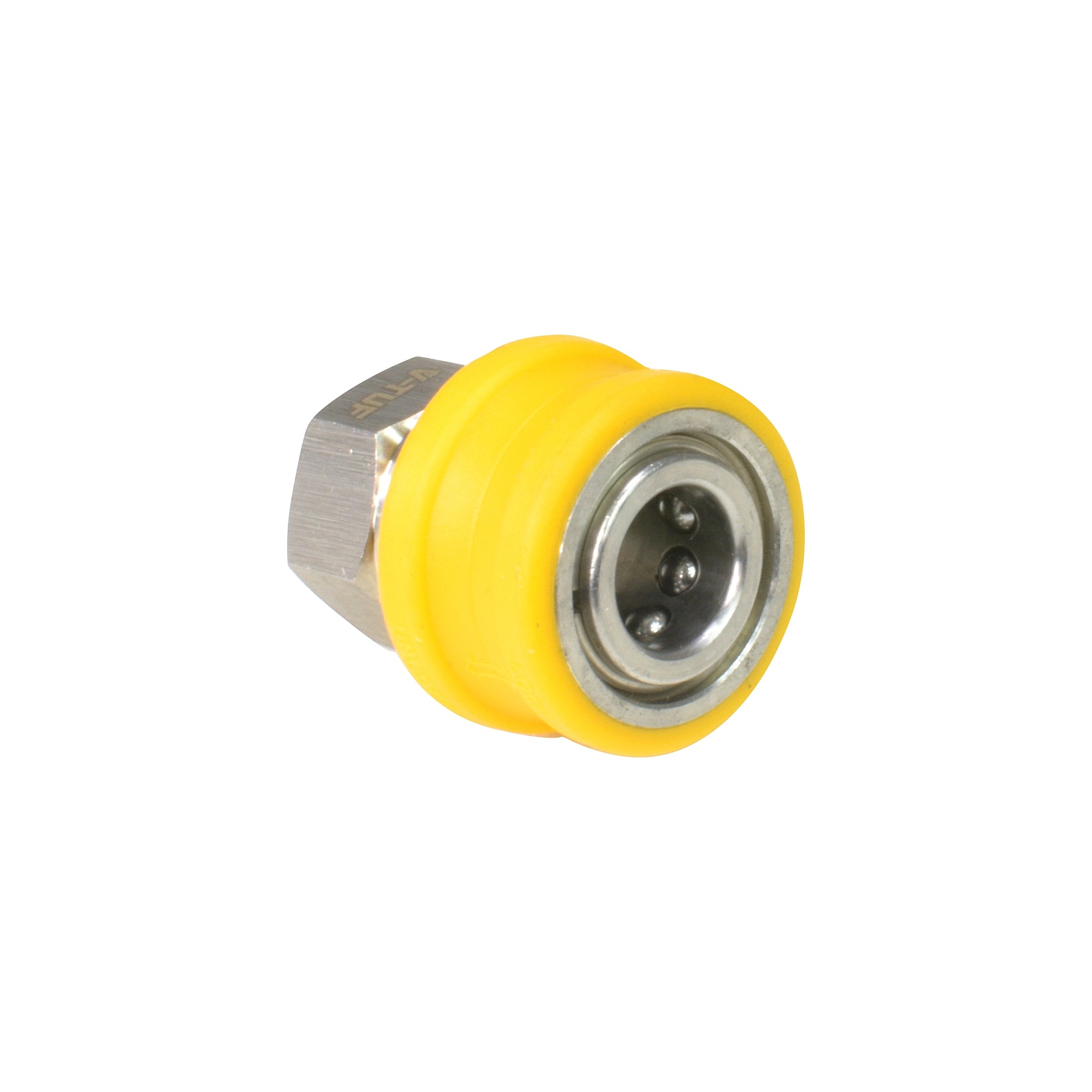 V-TUF SSQ female coupling 1/4F stainless yellow B14.9180SS for pressure washer lances