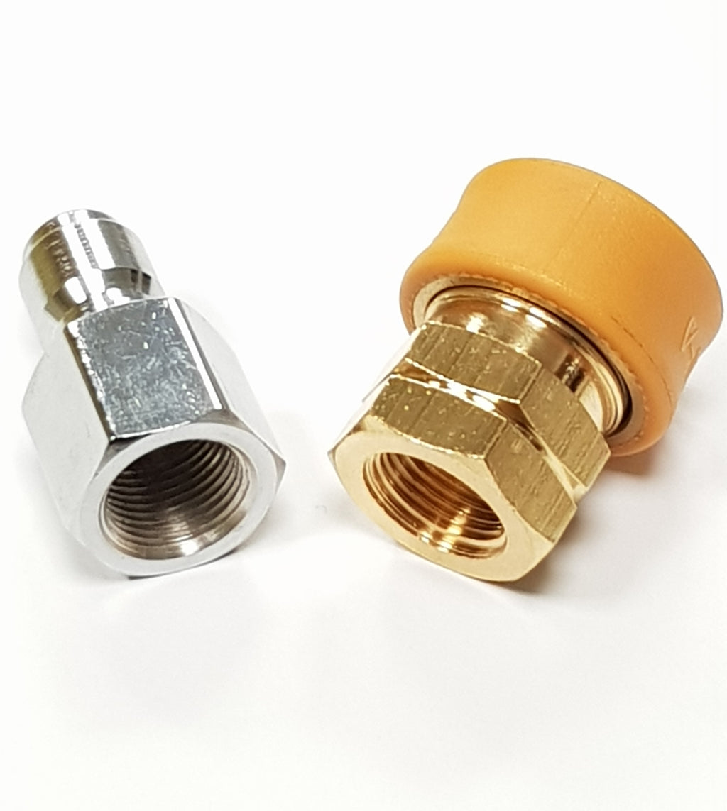 V-TUF DURAKLIX HD MSQ coupler and plug close-up showing stainless steel plug body