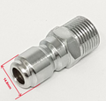 V-TUF MSQ DURAKLIX stainless steel QR male plug 3/8M B14.9191MSS for pressure washer connections