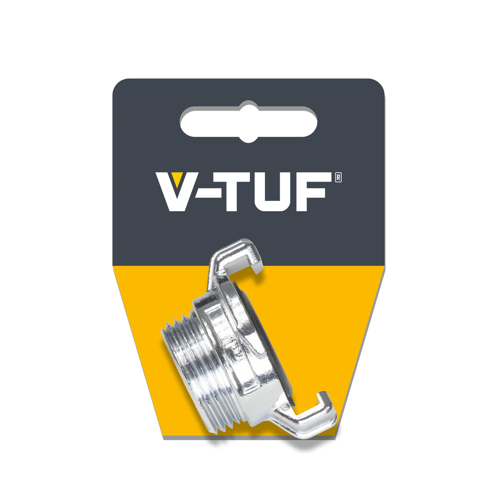 V-TUF GKC coupling male BSP thread side view showing push-fit body and thread detail