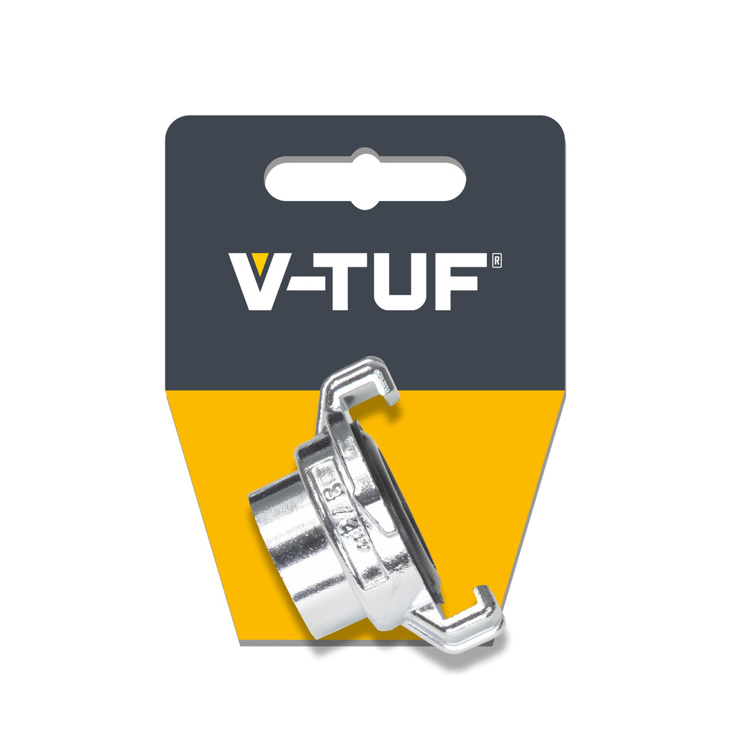 V-TUF B16.212 GKC 1/2F coupling close-up showing female thread and push-fit collar