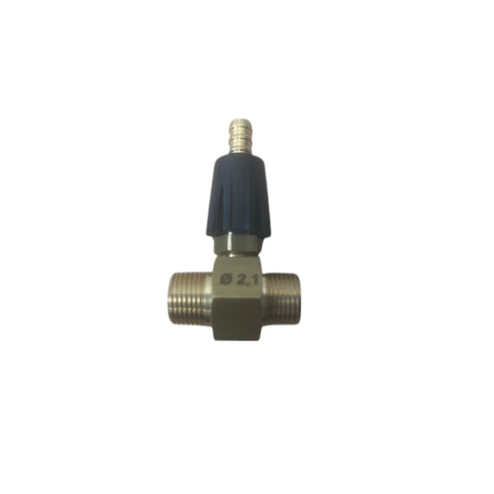 V-TUF 2.1 adjustable chemical injector B19.2386 3/8M inlet x 3/8M outlet