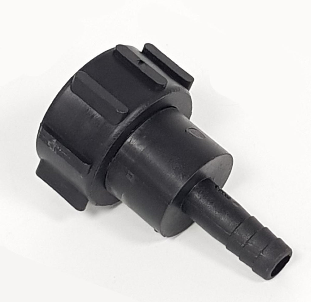 V-TUF IBC connection S60 female plastic 2F cap with 3/4 inch hose tail B2.P0234