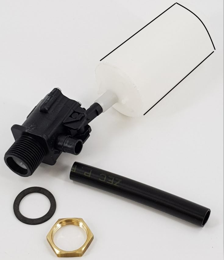 V-TUF plastic float valve B5.034 3/4 inch male panel mount for water tank level control