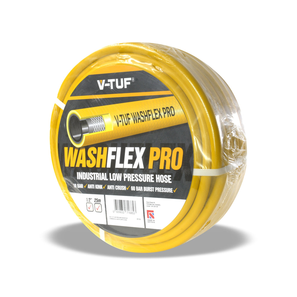 V-TUF 25m 1/2 inch 10 Bar WASHFLEX PRO water supply hose BF1225 coil view
