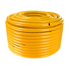 V-TUF BF34100 hose coiled on drum showing full 100m length for site use