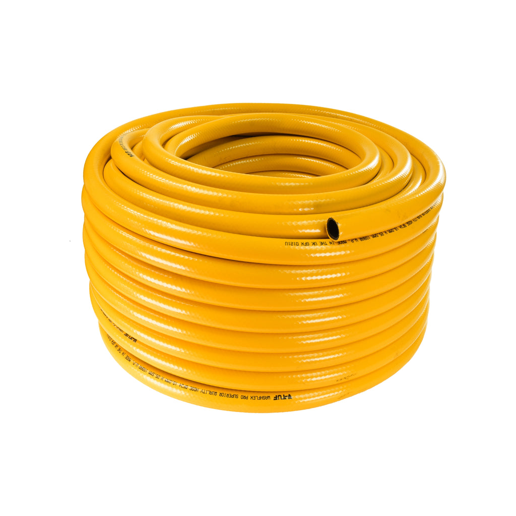 V-TUF BF12200 WASHFLEX PRO hose drum showing 200m capacity and 1/2 inch end fittings