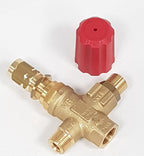 V-TUF unloader 4 red knob C0.000R rear view showing bypass outlet and pressure adjustment