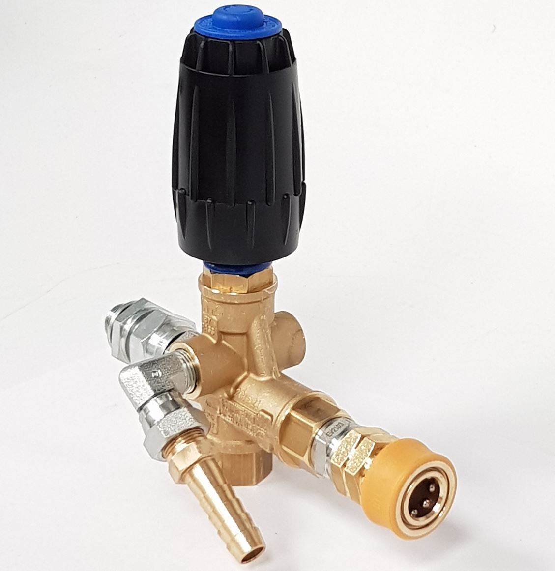 V-TUF C0.081-KIT1 unloader kit side view showing valve body and return pipe connection