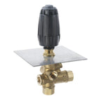 V-TUF VRT3 unloader valve panel mount with handwheel C0.081P showing pressure gauge port