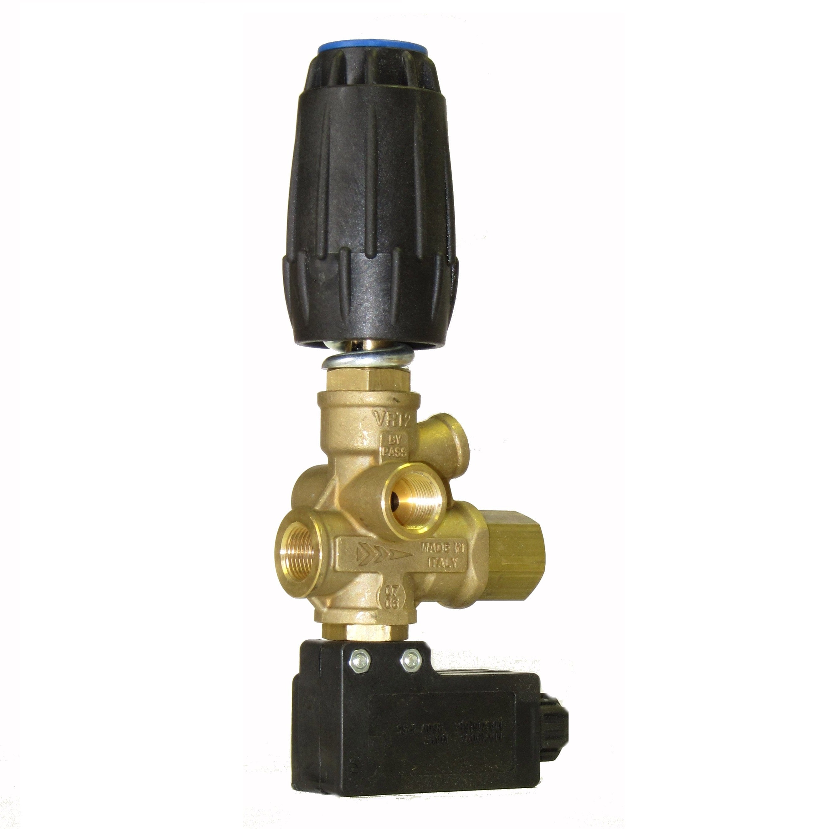 V-TUF VRT3 unloader valve C0.083 with 15 amp pressure switch, black body and brass fittings