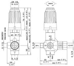 V-TUF C0.086 unloader rear view showing bypass port and outlet connection