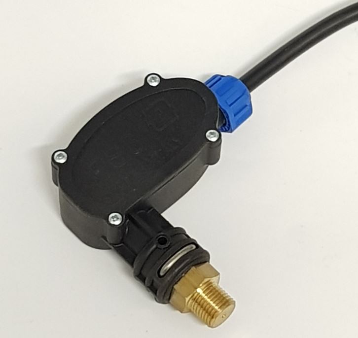 V-TUF C0.115 pressure switch side view showing 15 Bar adjustment and 3-core lead