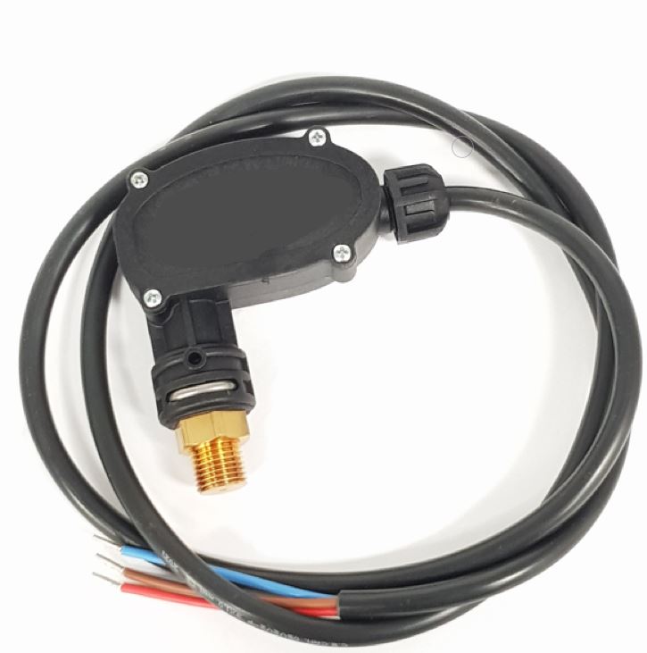 V-TUF large pressure switch C0.140 close-up showing adjustment screw and 3-core lead