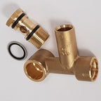 V-TUF C0.390 WS201 banjo lower half close-up showing bypass valve seat and outlet