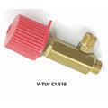 STEAM VALVE - WITH RED KNOB 1/4M 1/4M - C1.510
