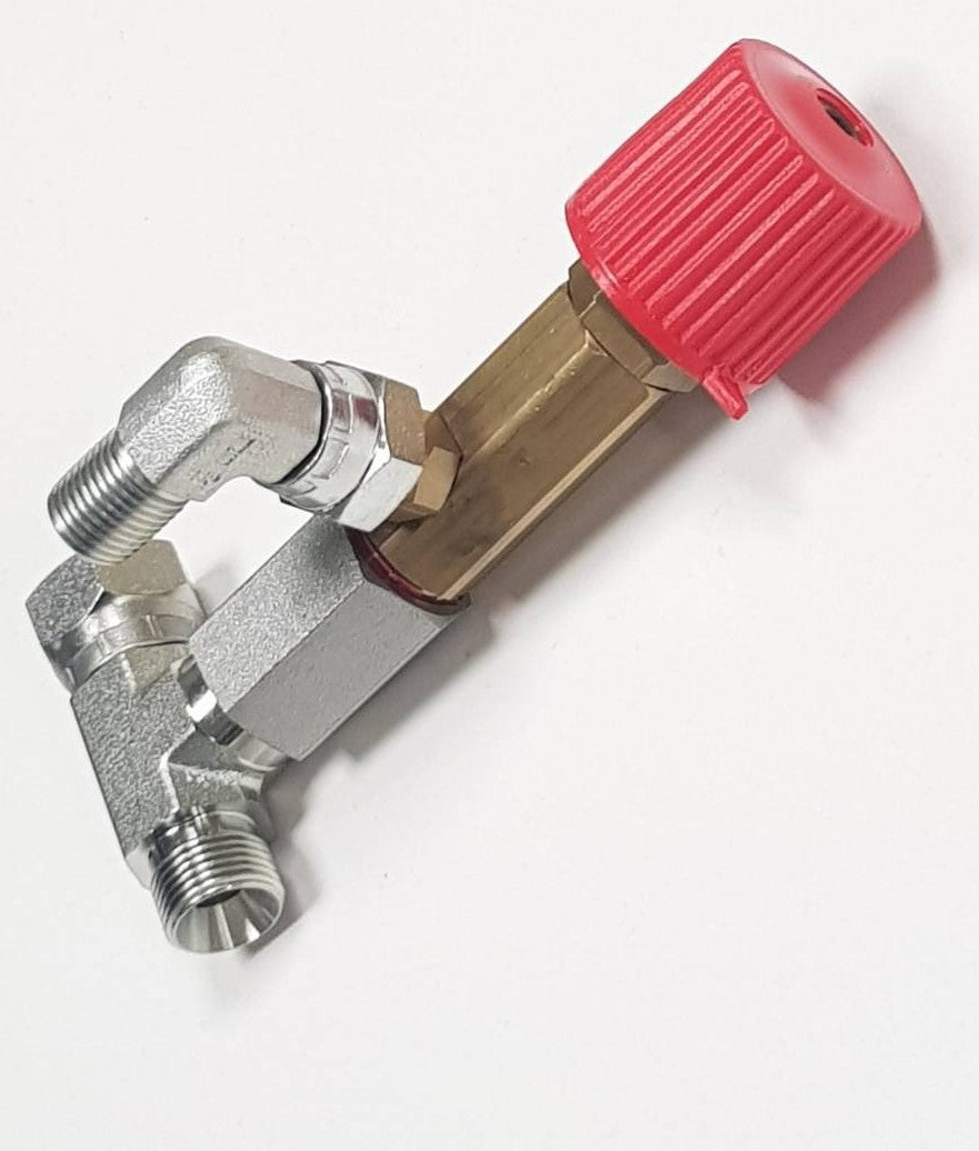 V-TUF C1.510HBKIT steam valve side view showing body and outlet port connection