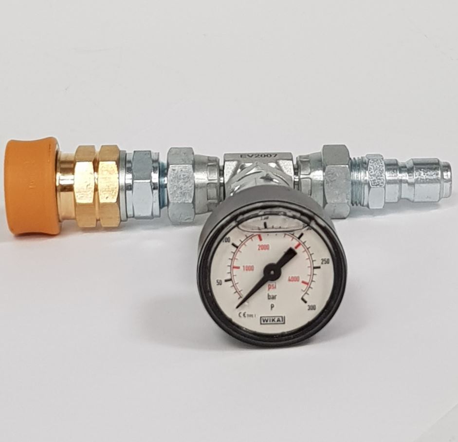 V-TUF pressure gauge calibrating kit C6.030KIT 41mm 0-300 Bar with MSQ fitting