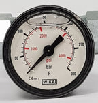 V-TUF C6.030KIT calibrating gauge kit side view showing MSQ connection and dial