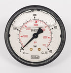 V-TUF pressure gauge 63mm 0-400 Bar C6.240 with 1/4M back entry for high pressure systems