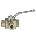 HIGH PRESSURE 3 WAY BALL VALVE ZINC PLAT 3/8FFF - C7.0383