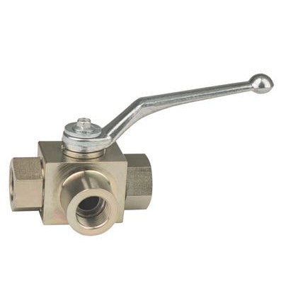 HIGH PRESSURE 3 WAY BALL VALVE ZINC PLAT 3/8FFF - C7.0383
