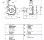 V-TUF D1.032 240V DEL fuel pump side view showing solenoid coil and pump body