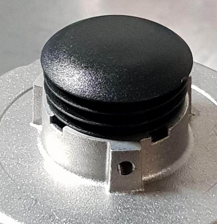 V-TUF burner motor plug D3.010P close-up showing plug end and sealing detail