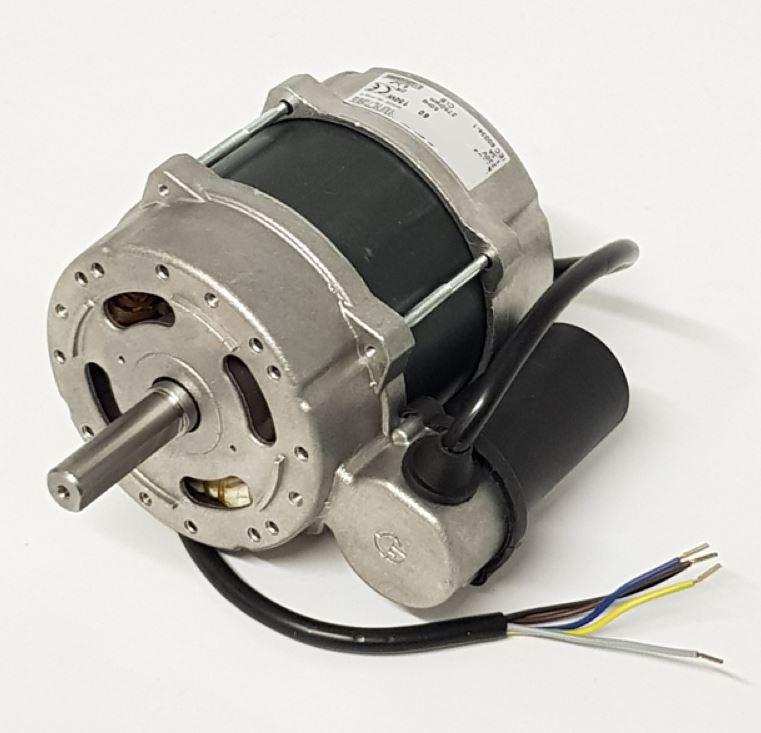V-TUF D3.010 motor angle view showing terminal connections and mounting feet