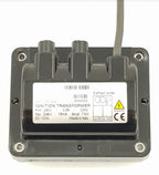 V-TUF D5.041 240V ignition transformer close-up showing output terminals and body label
