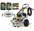 V-TUF DD065 6.5HP Honda petrol pressure washer DD065-KIT3 with 410mm surface cleaner, turbo nozzle and D-GREEN