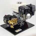V-TUF DD065BP 6.5HP Honda petrol pressure washer 200 Bar 12L/min on base plate, front view